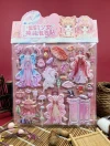"Xianyun Girl Double-layer Cartoon Bubble Sticker Children's reward Sticker, creative concave and convex double-layer dress-up reward bubble. details Picture